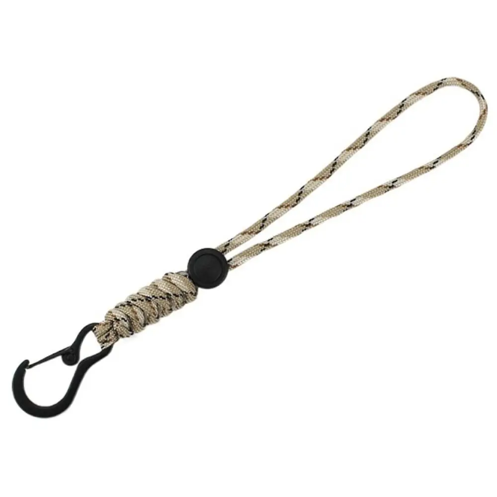 High Strength Paracord Lanyard Multifunctional Anti-lost Braided Woven Keychain Stable Wear-resistant Parachute Cord Carabiner