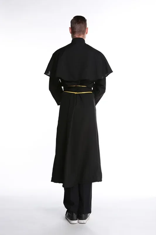 Man Halloween Party Nun Costumes Female Pastor Clothes Man Classic Priest Pastor Cosplay Costume