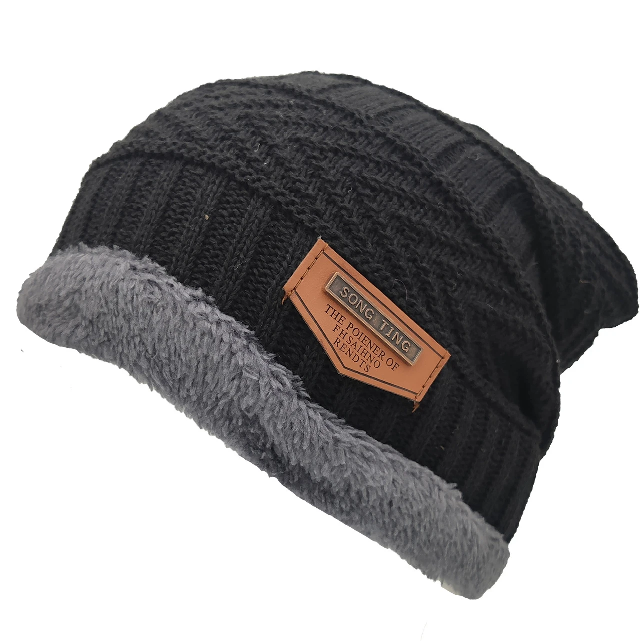 หมวกบีนนี่ผู้ชาย หมวกไหมพรมฤดูหนาวสำหรับผู้หญิง หมวกไหมพรมสำหรับผู้ชาย หมวกบีนนี่ฤดูหนาว หมวกไหมพรมหนา อุ่น ไม่มีปีก หมวกขนสัตว์ หมวกบีนนี่ผู้ชาย