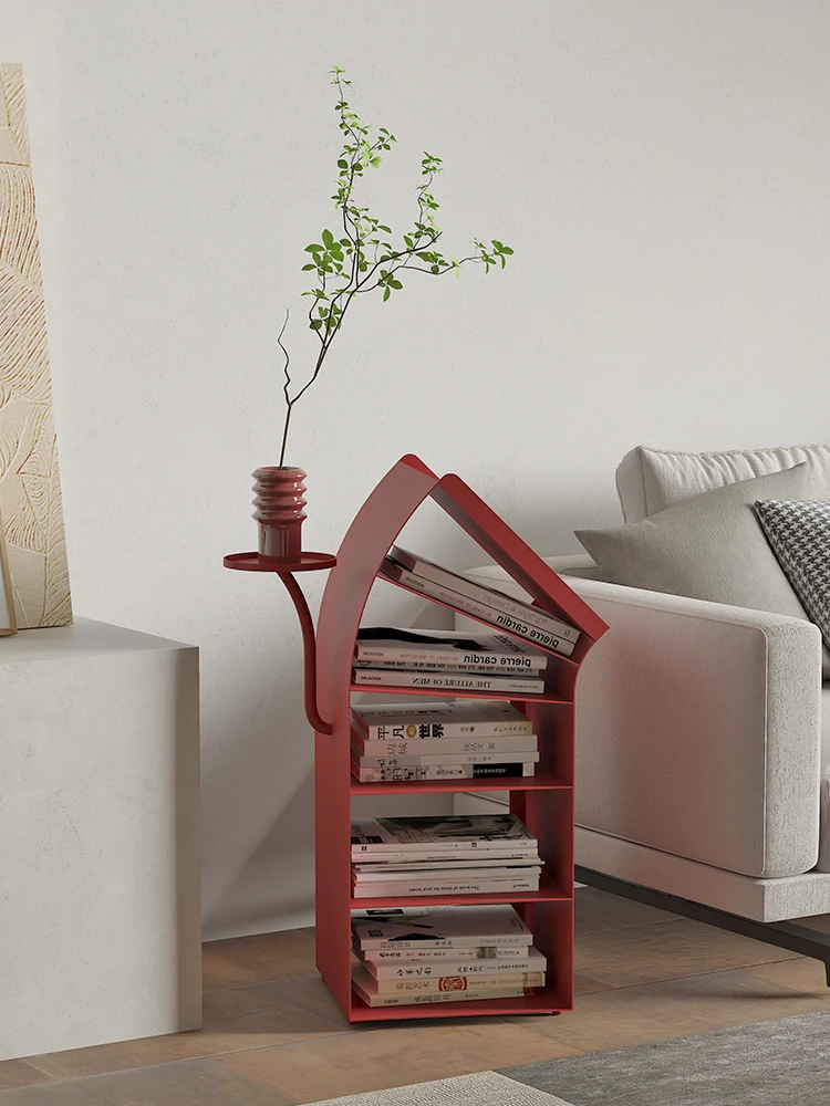 

Bookshelf Floor to ceiling Shelf Household Modern Narrow Cabinet Living Room Magazine Storage Display Shelf Wall Locker