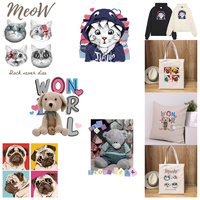 Creative cartoon cute kitten Print patches,Heat transfers stickers for clothing,Suitable for Hoodie,T-shirt,pillow,canva bag,etc