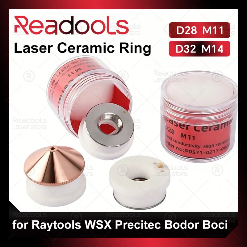 Raytools Laser Ceramic Ring D28 M11 D32 M14 D31 M11 Precitec KTXB Ceramic Ring Laser Nozzle Holder Boci D41 M11