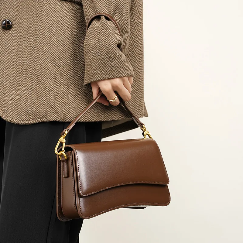 Hot Sale Women Shoulder Bags Lady High Quality Genuine Leather Handbags Korean Niche Luxury Designers Crossbody Bags