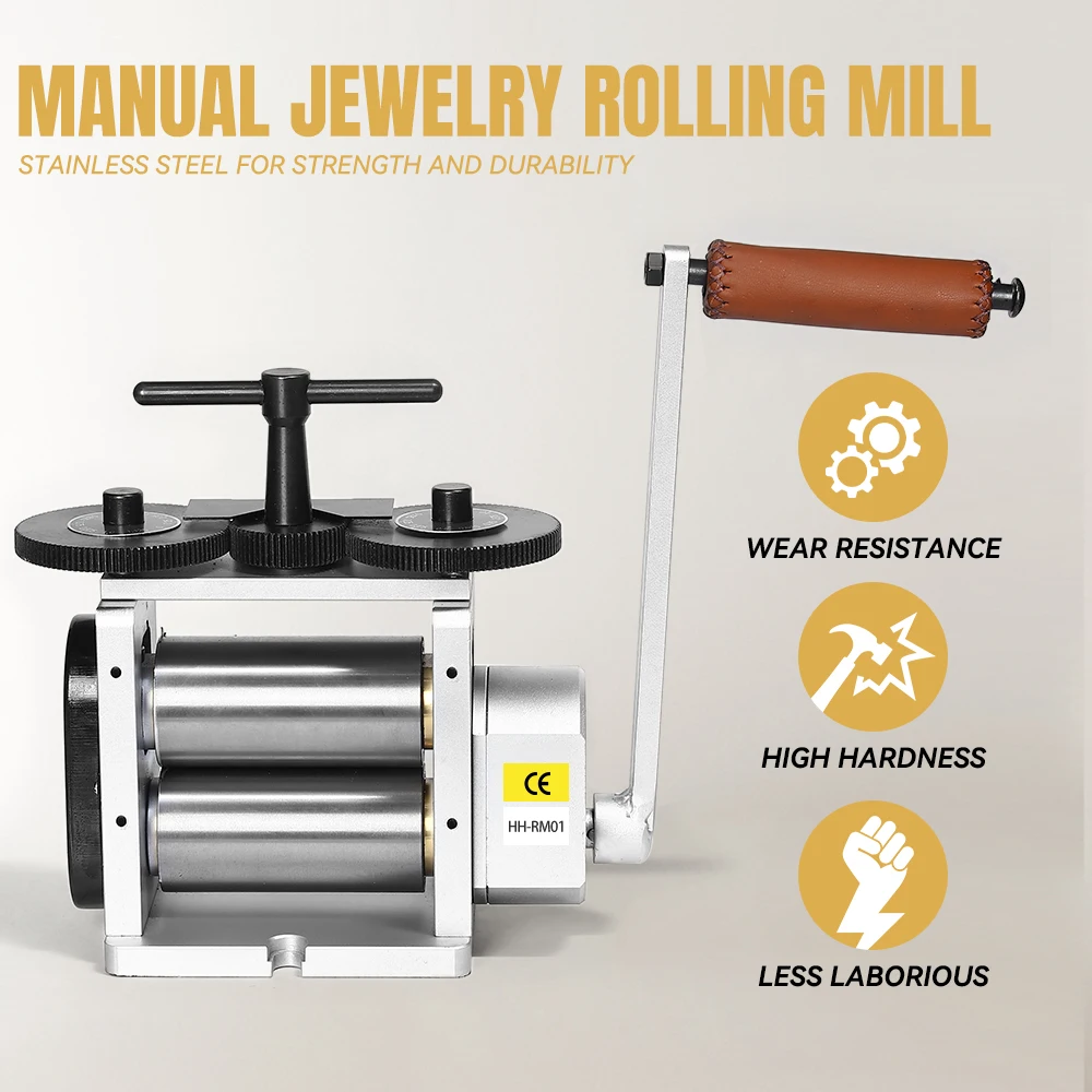 KATWAY Ring Making Jewellery Engraving Machine 130MM Silver Rolling Mill Jewelry Craft Engraver Tool Flat Metal Gold HH-RM02D