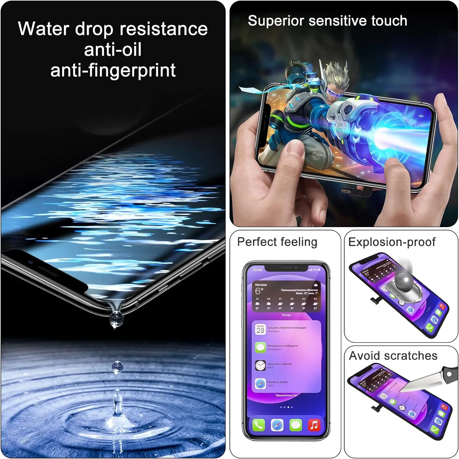 OLED LCD For IPhone13Pro Screen Replacement Display Touch Screen Digitizer Full Assembly with OLED Easy Installation