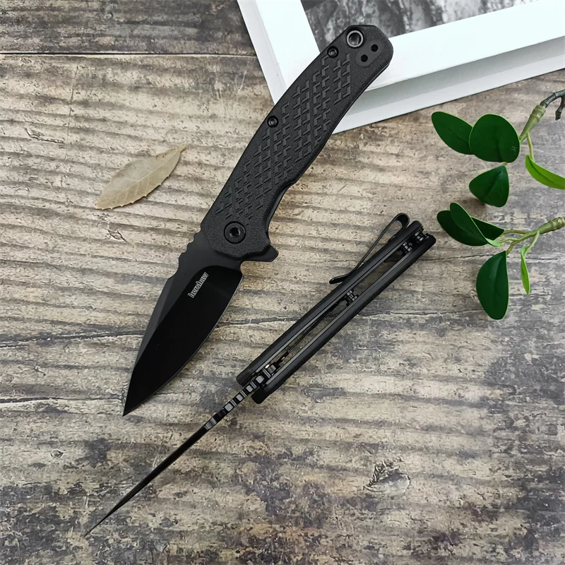 Tactical Hunting KS1407 Self Defense Nylon Fiber Handle High Quality 8Cr13MoV Blade EDC Folding Knife