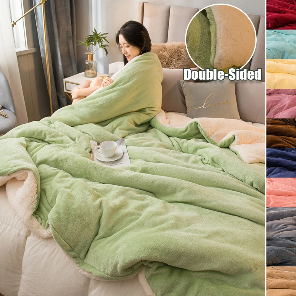 

Super Soft Bed Duvet Cover Warm Winter Bed Blankets Double-Sided Large Quilt Cover Thicken Sleeping Blanket Sofa Blanket Mantas