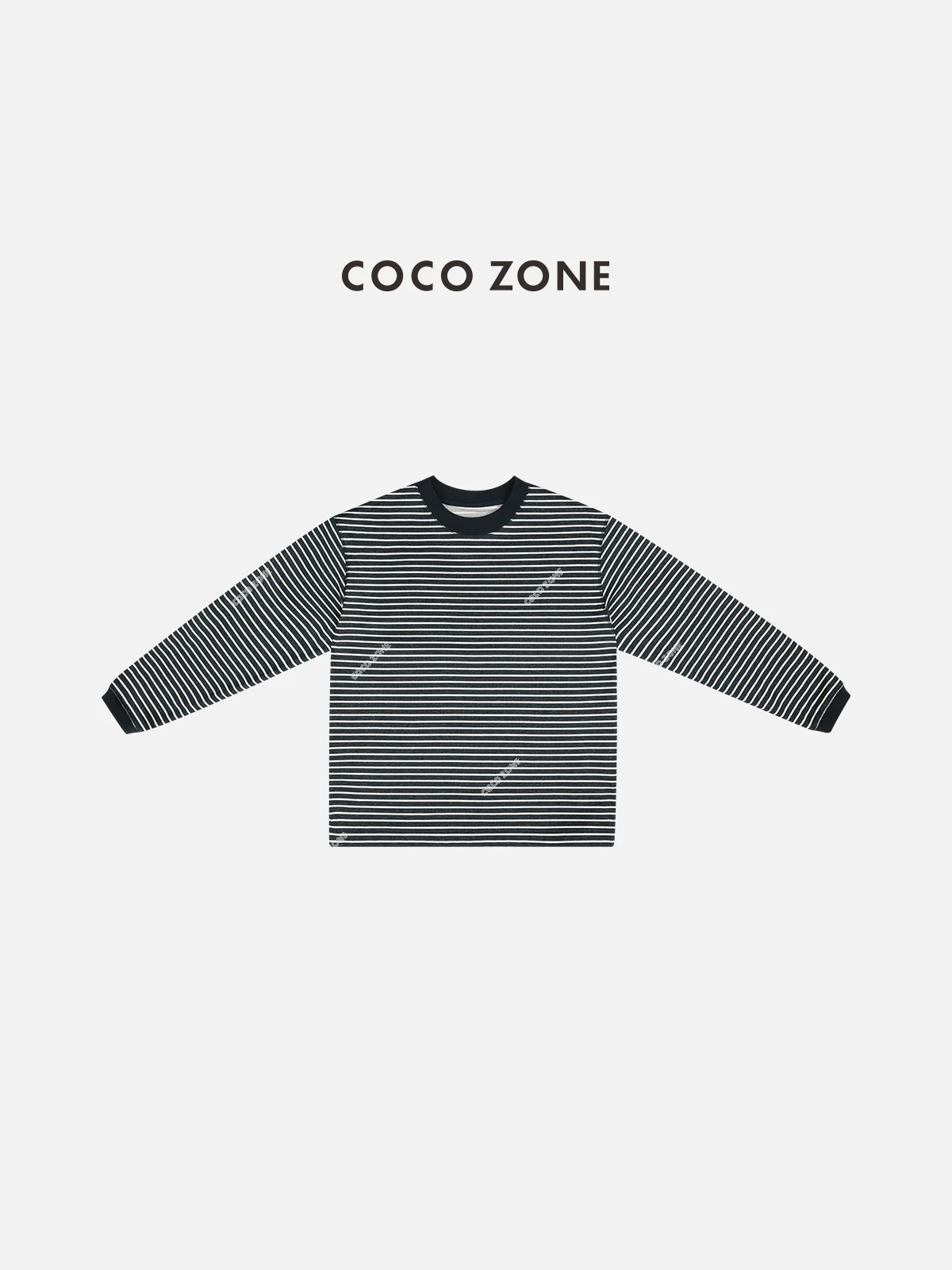 

Zone Color Blo Striped Long Sve T-irt Casual Loose Base Layer Women's Spring Faion Cotton Polyester Spandex Blend