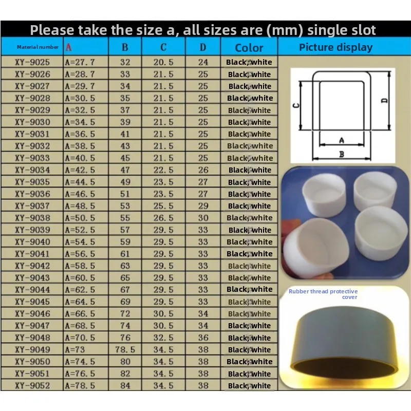 غطاء سيليكون من 32.5 مم - 7-88.5 مم معزول بأكمام ناعمة من مطاط السيليكون لحماية نهاية الغلق #2