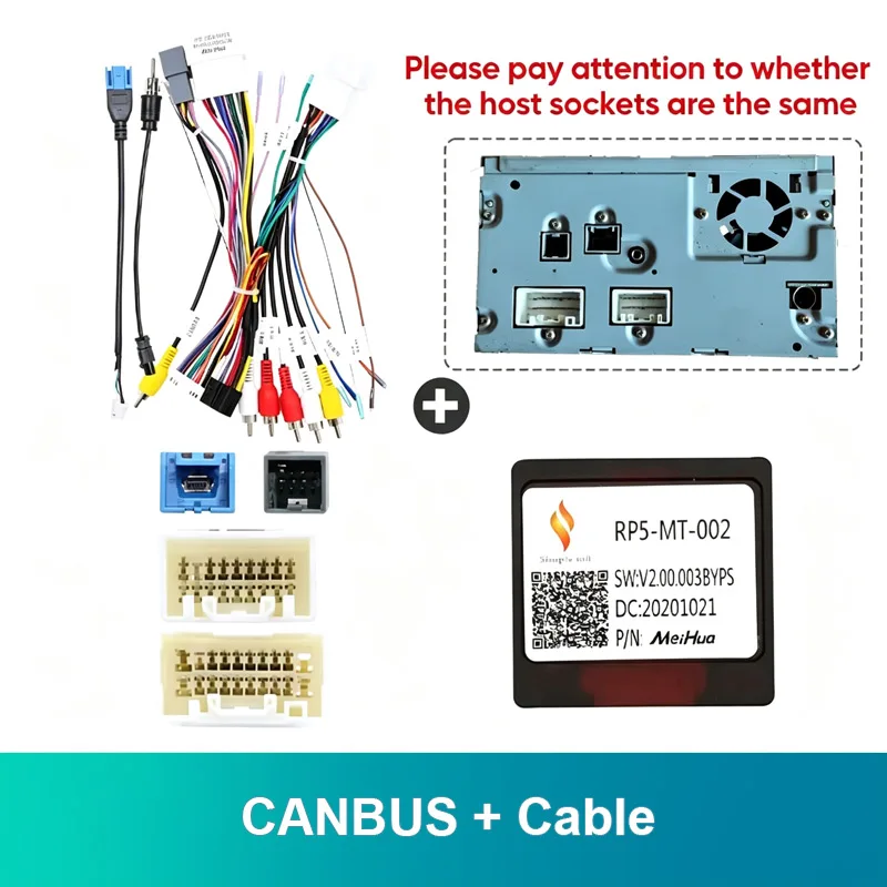 Car Radio Canbus Box For Mitsubishi PAJERO SPORT TRITON ASX Outlander Wiring Harness Power Cable MT-SS-07/RP5-MT-002