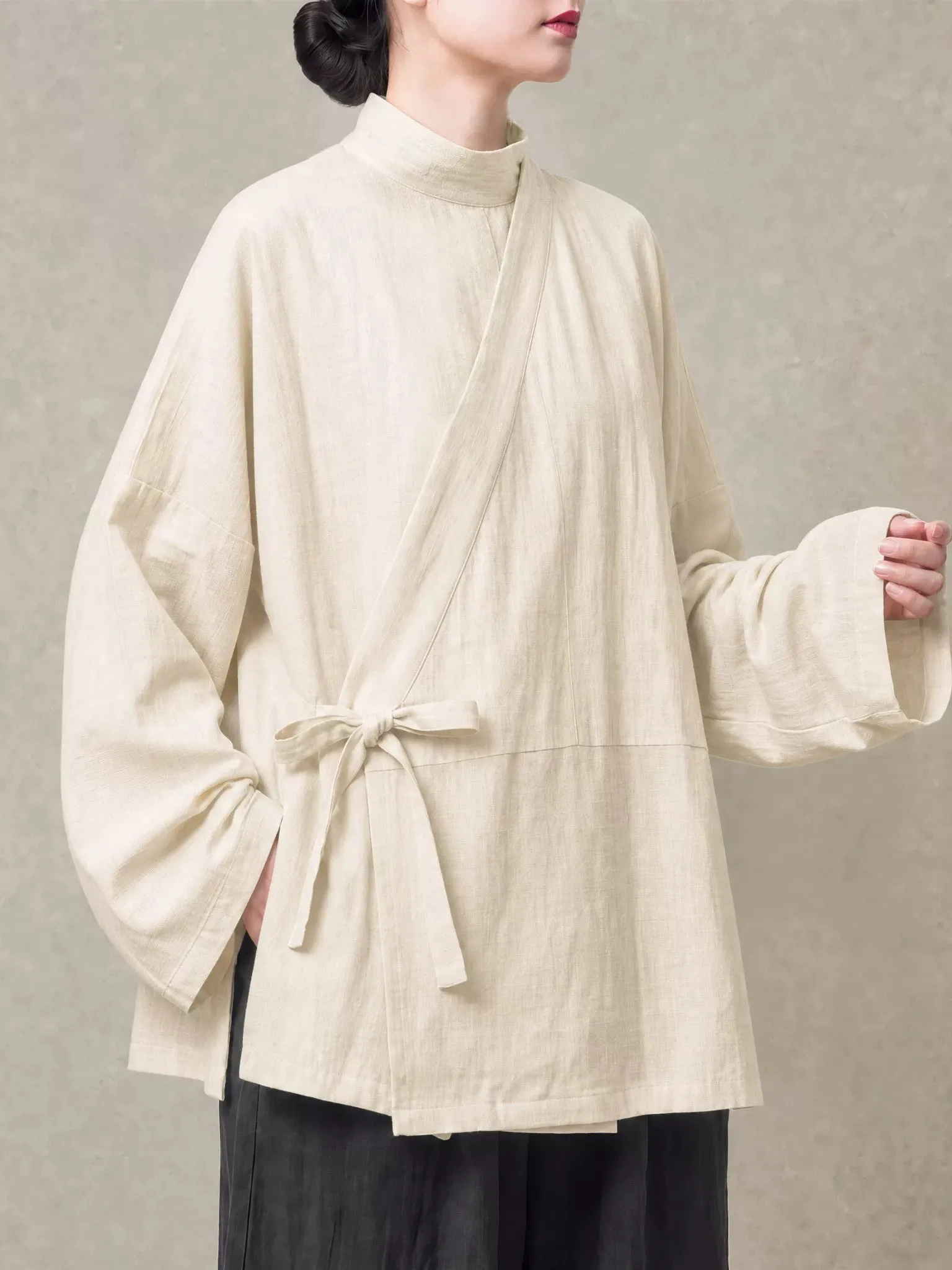 New Chinese Style Loose Fit Men's Women's Tang Suit Shirt Zen Inspired Top Cotton Linen Material Daily Wear Fashionable