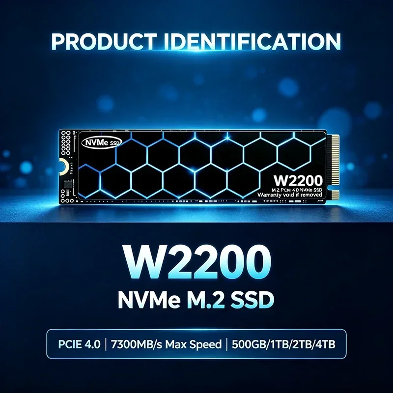 W2200 M.2 NVMe PCIe 4.0 SSD 500GB 1TB 2TB 4TB 2026 New Fast Speed High Speed Inside Solid State Disk Notebooks PC Game Office