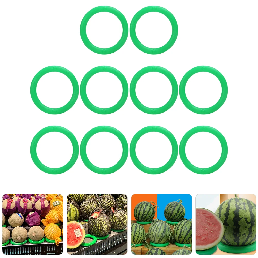 

10 Pcs Fruit Holder Fruits Circle Base Display Basketball Stall Watermelon Stand Ring Plastic for