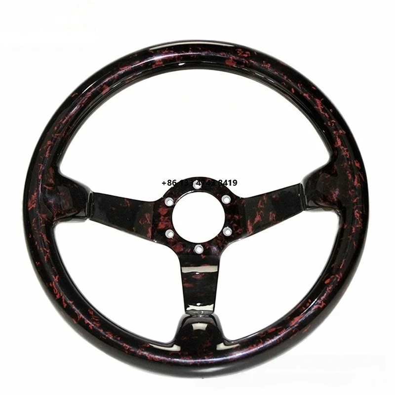 Custom color Universal 14-inch true carbon fiber steering wheel Sports style Old to new car steering wheel