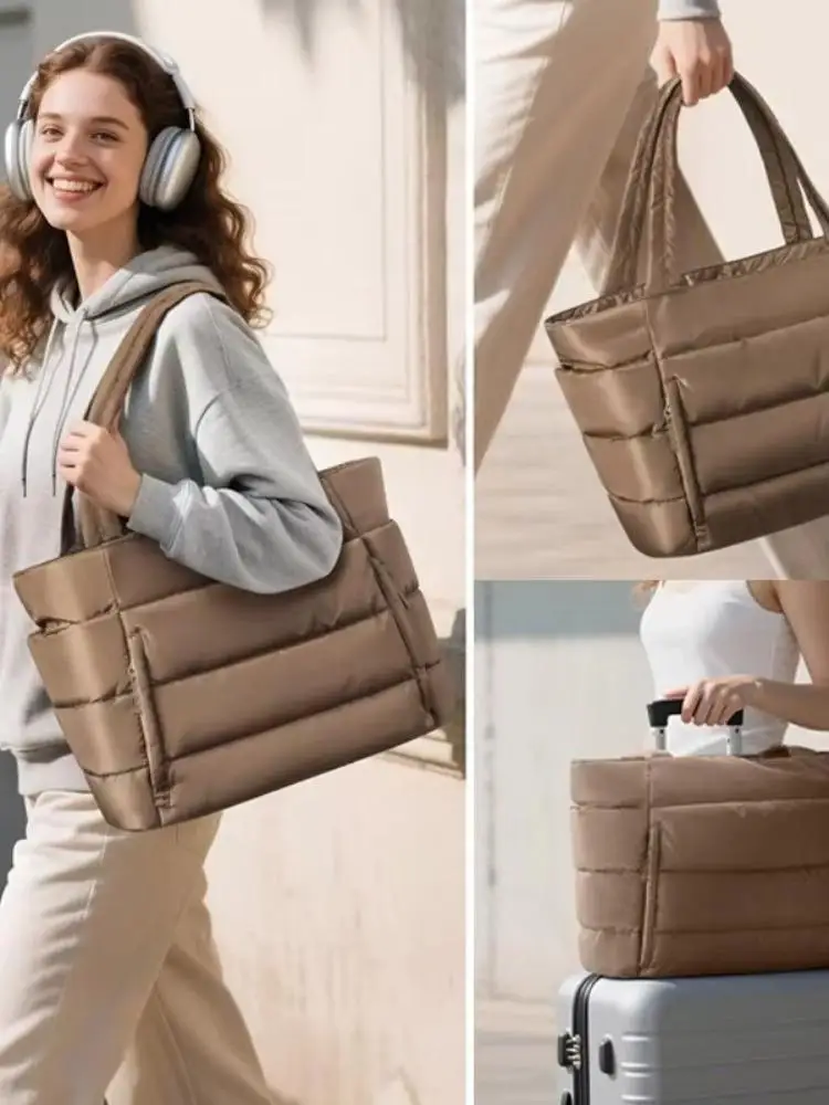 Große Kapazität Puffer-Tragetasche für Frauen Mehrere Taschen mit Münzfach Pendler-Taschen Leichte Wasserabweisende Mama-Tasche