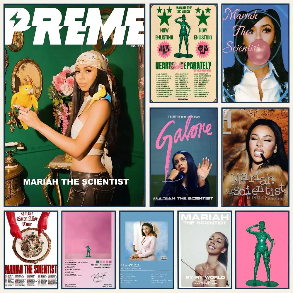 Soulful Intimate Music Mariah The Scientist Poster Frameless PP Self Adhesive Aesthetic Room Gift Decor