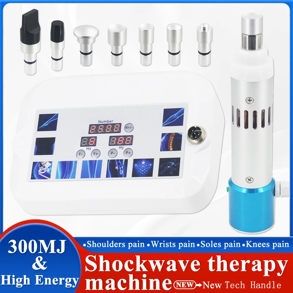 

Shockwave Therapy Machine 300MJ For ED Treatment Relieve Waist And Back Pain Body Massage High Tech Handle Shock Wave Massager