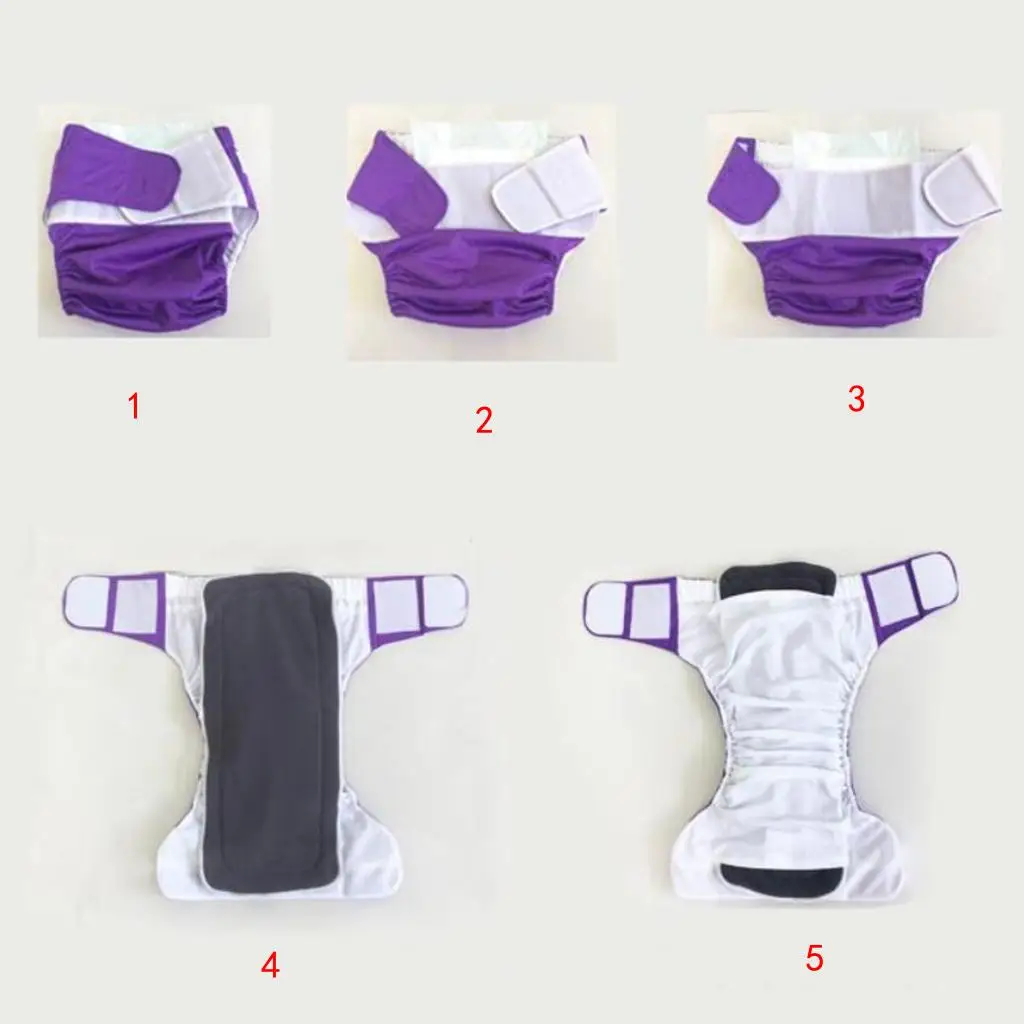 

2Pcs Washable Reusable Adult Cloth Diaper Incontinence for Elders