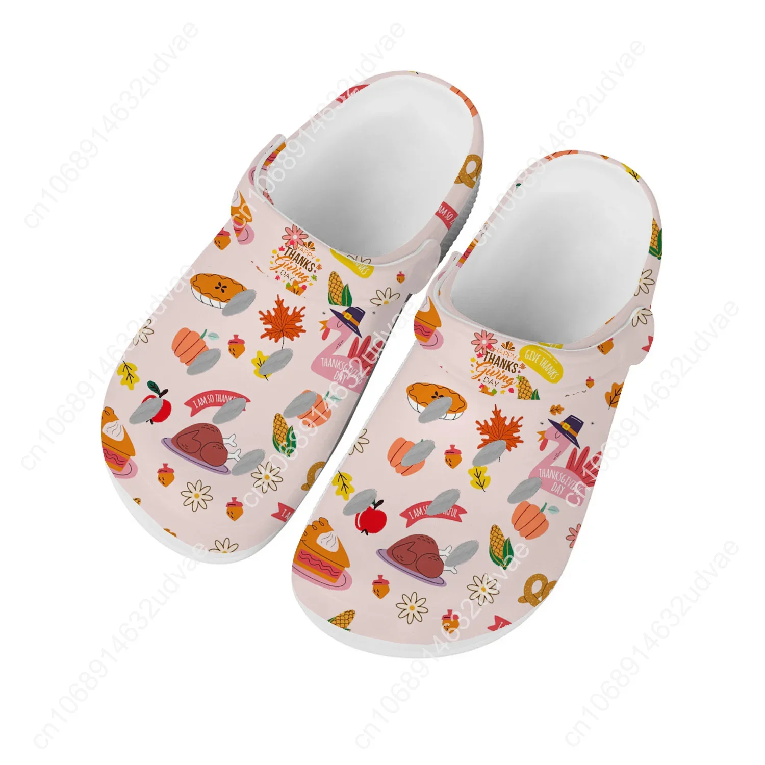 Thanksgiving Day Water Shoes Mens Womens High Quality Fashion Home Garden Clogs Customizd Sandals Beach Breathable Hole Slippers