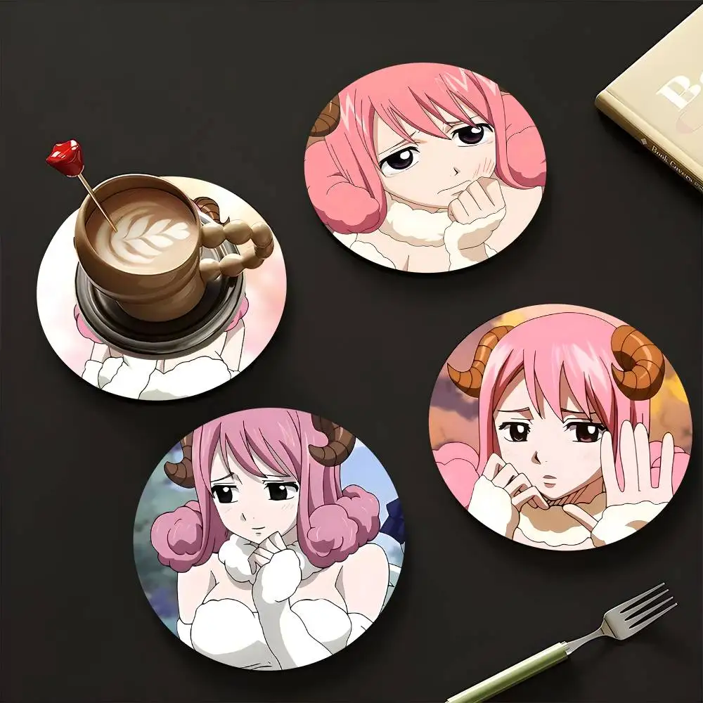1pc Aries Fairy Tail Wooden Coaster Colour Printing Cup Mat Home Desk Decoration Gifts