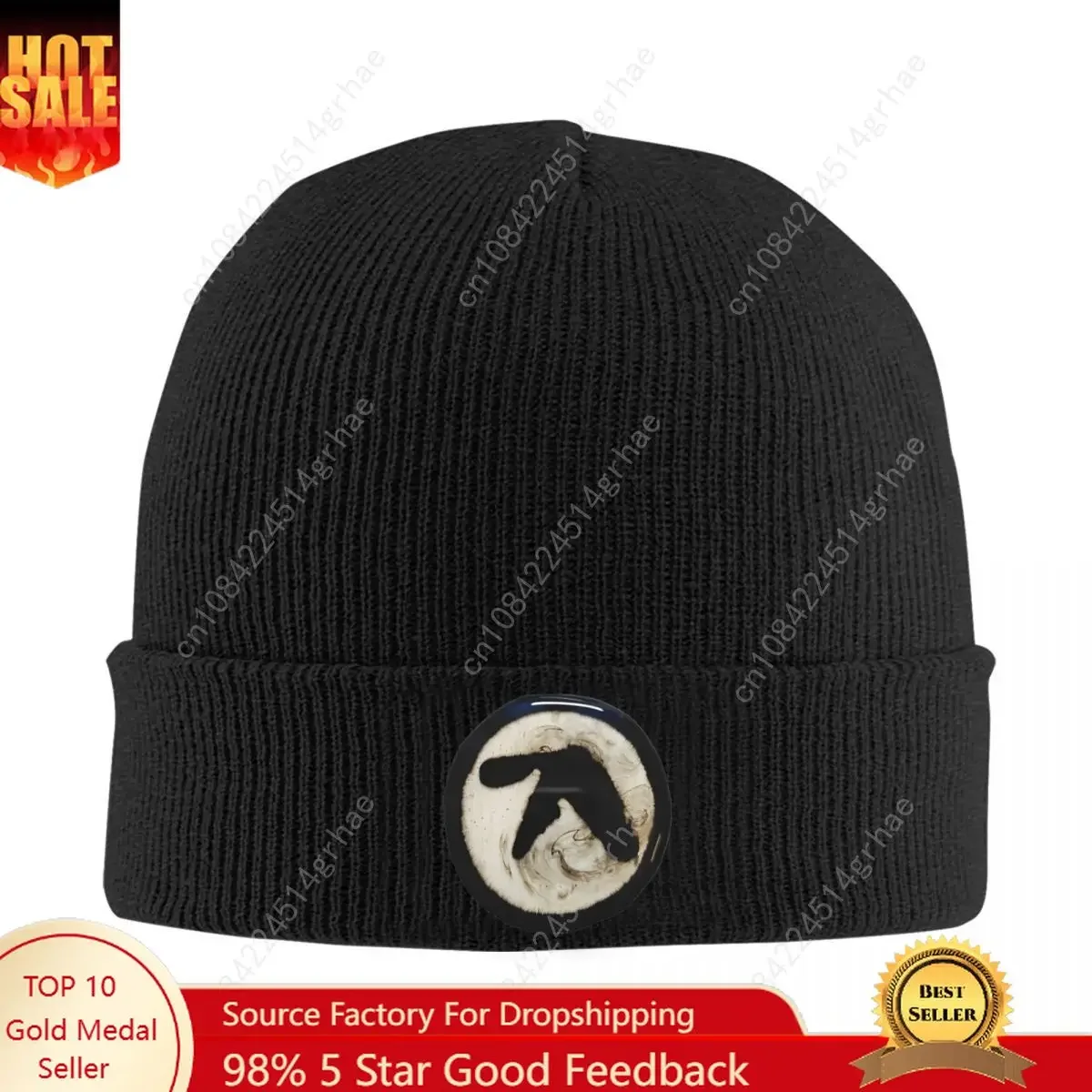 

Aphex Twin Music Knitted Caps Women's Men's Beanie Autumn Winter Hats Acrylic Crochet Melon Cap