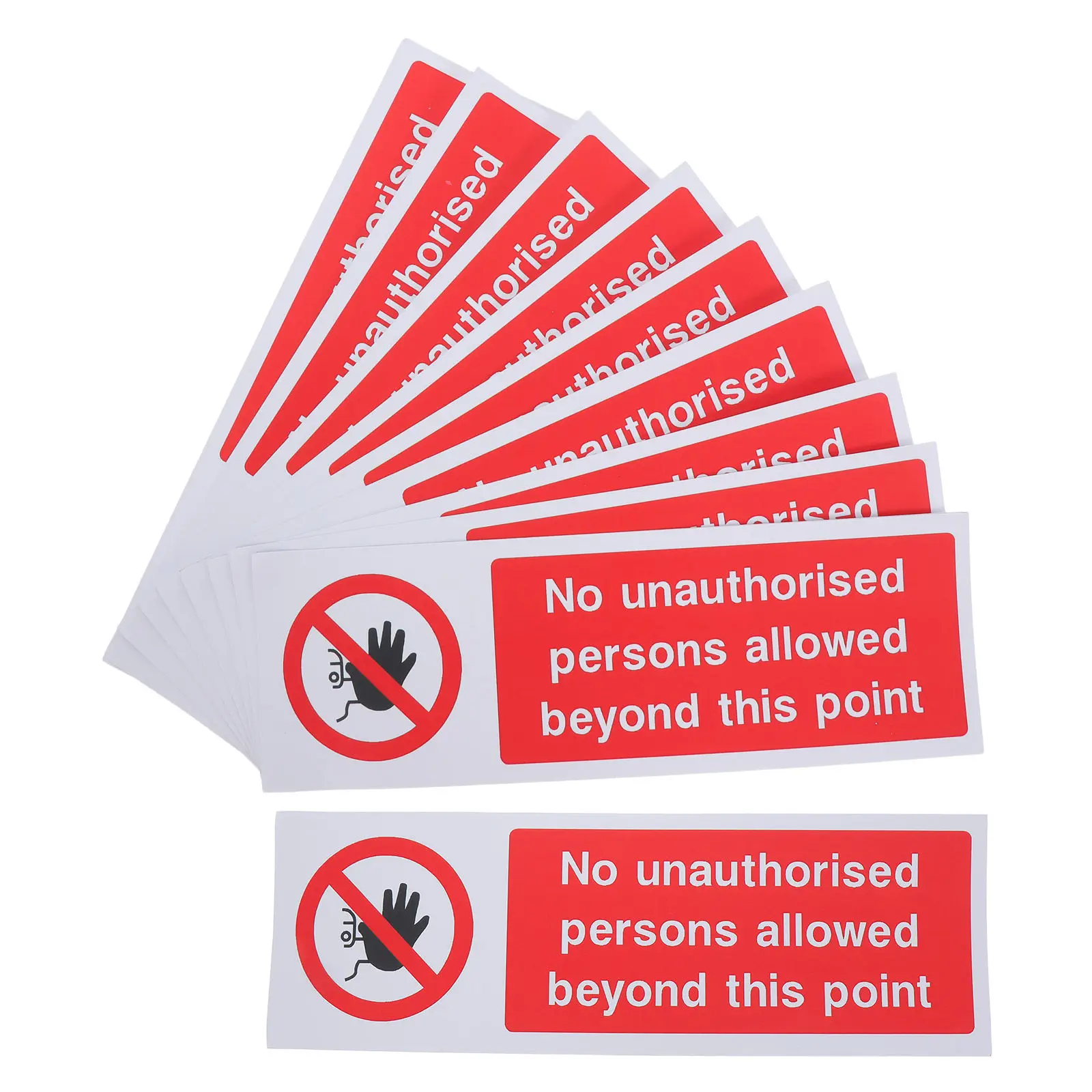 

10Pcs No Entrance Warning Sign Stickers Safety Security Caution Labels for Private Restricted Areas Indoor Outdoor Warning