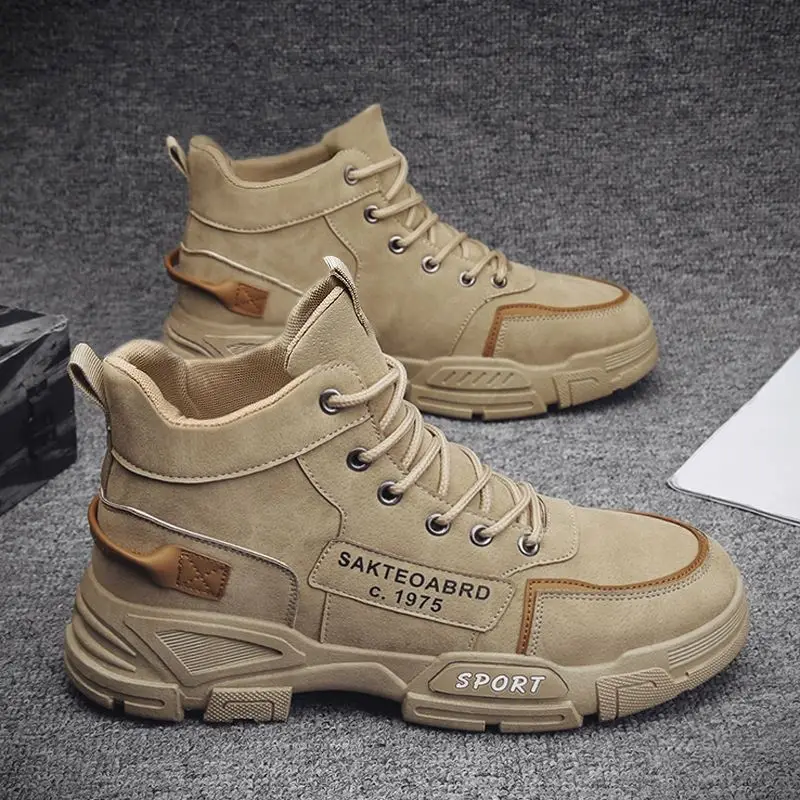 

Spring Men's Casual Boots High Top Breathable Heightening Shoes Sports Shoes Indoor Outdoor Comfortable Fashionable