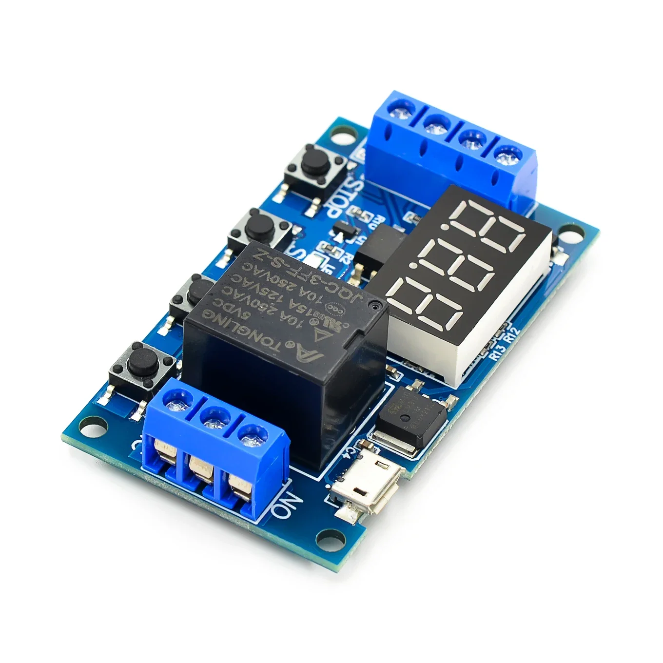 6-30V Relay Module Switch Trigger Time Delay Circuit Timer Cycle Adjustable Trigger OFF / ON Switch Timing Cycle for Arduino