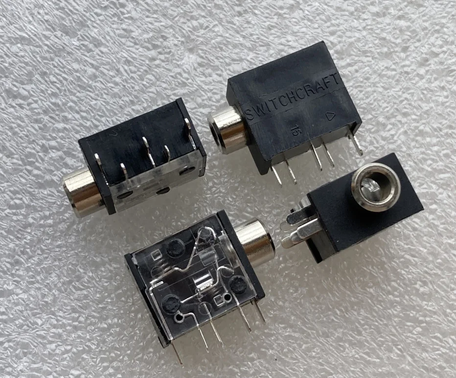 For Taiwanese products, side plug, earphone socket 5P vertical, computer, speaker jack 3.5MM earphone, audio female seat