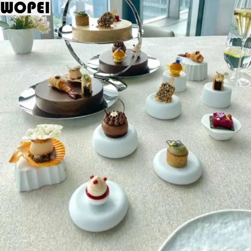 Creative Special-shaped Dessert Plate Restaurant Kitchen Tableware White Simple Beef Sushi Main Dish Plate Dinner Plates