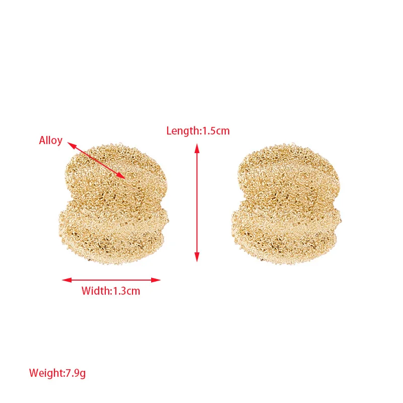 Fashion new niche design matte alloy S925 silver needle earrings temperament versatile simple earrings source
