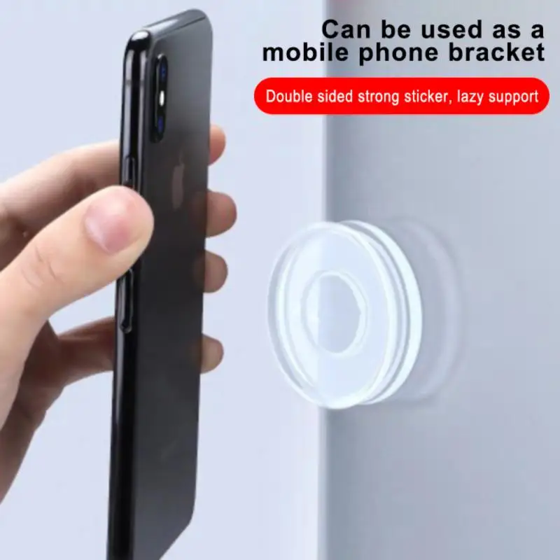 1pc New Multi-functional Collection Line Sticky Magic Sticky Non-trace Mobile Phone Stand Storage Hook Car Sticky Round