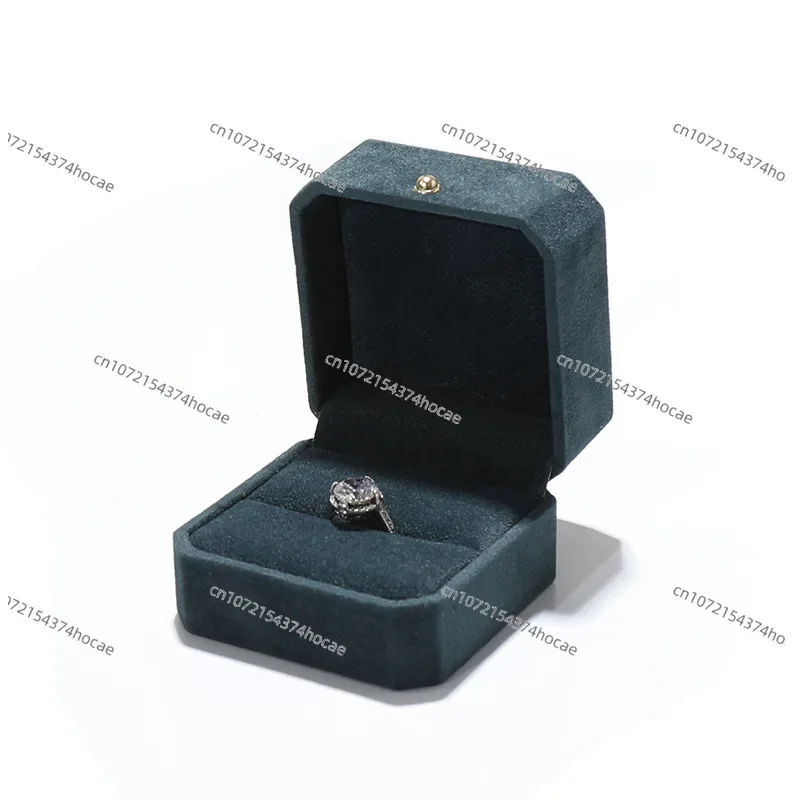 Portagioie per gioielli con imballaggio in PU ottagonale, anello, orecchini, collana