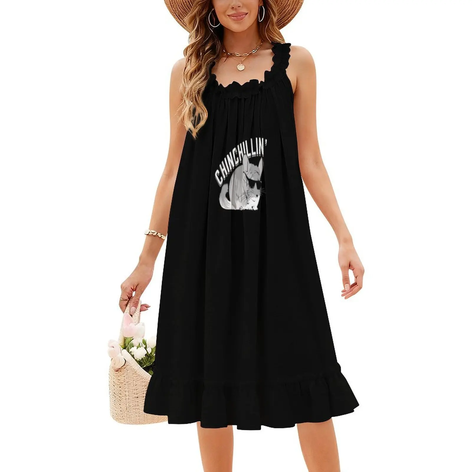 Chinchillin Chinchilla الحيوان عاشق هدية المرأة الشارع الشهير فستان الحفلات العصرية طباعة نادي الملابس للإناث شينشيلين