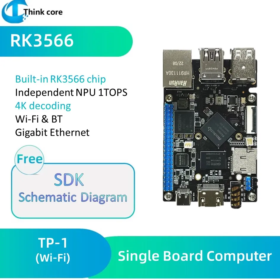 

Rockchip RK3566 SBC Single-Board Computer 1000M Dual Ethernet Support Android Ubuntu Debian OS Compatible with Raspberry Pi