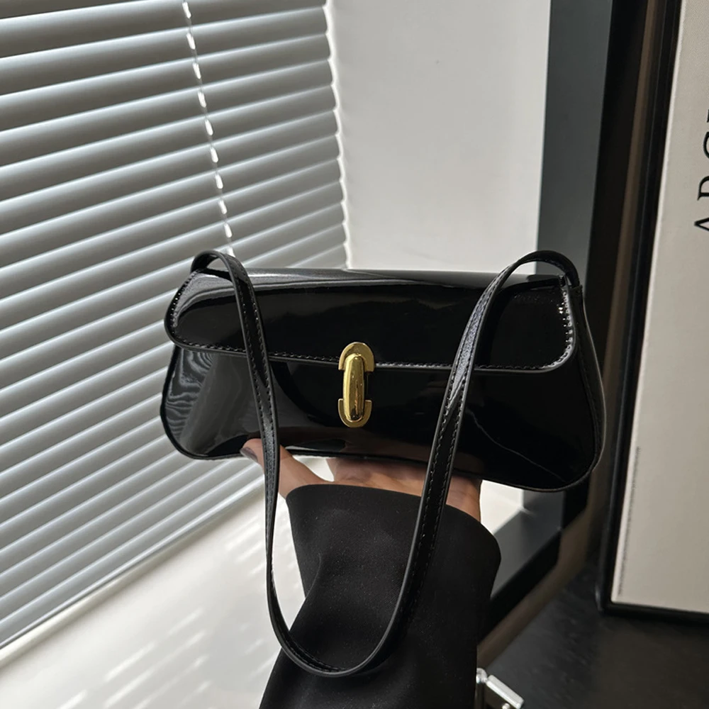 Women's Classic Large-Capacity Shoulder Bag/Handbag, Shiny Quilted Crossbody Bag, Suitable for Parties and Everyday Use, Durable, with Rotating Lock Closure, Detachable Shoulder Strap, Can Be Worn on the Shoulder or Carried by Hand.