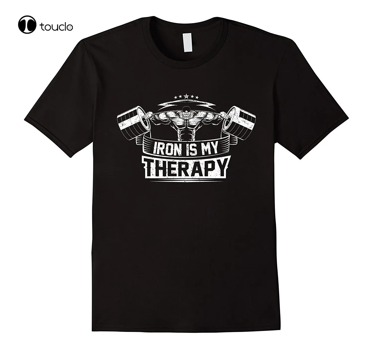 New Summer High Quality Tee Shirt No Pain No Gain, Iron Therapy Workout T-Shirt Bodybuilding Cool T-Shirt Fashion Funny New