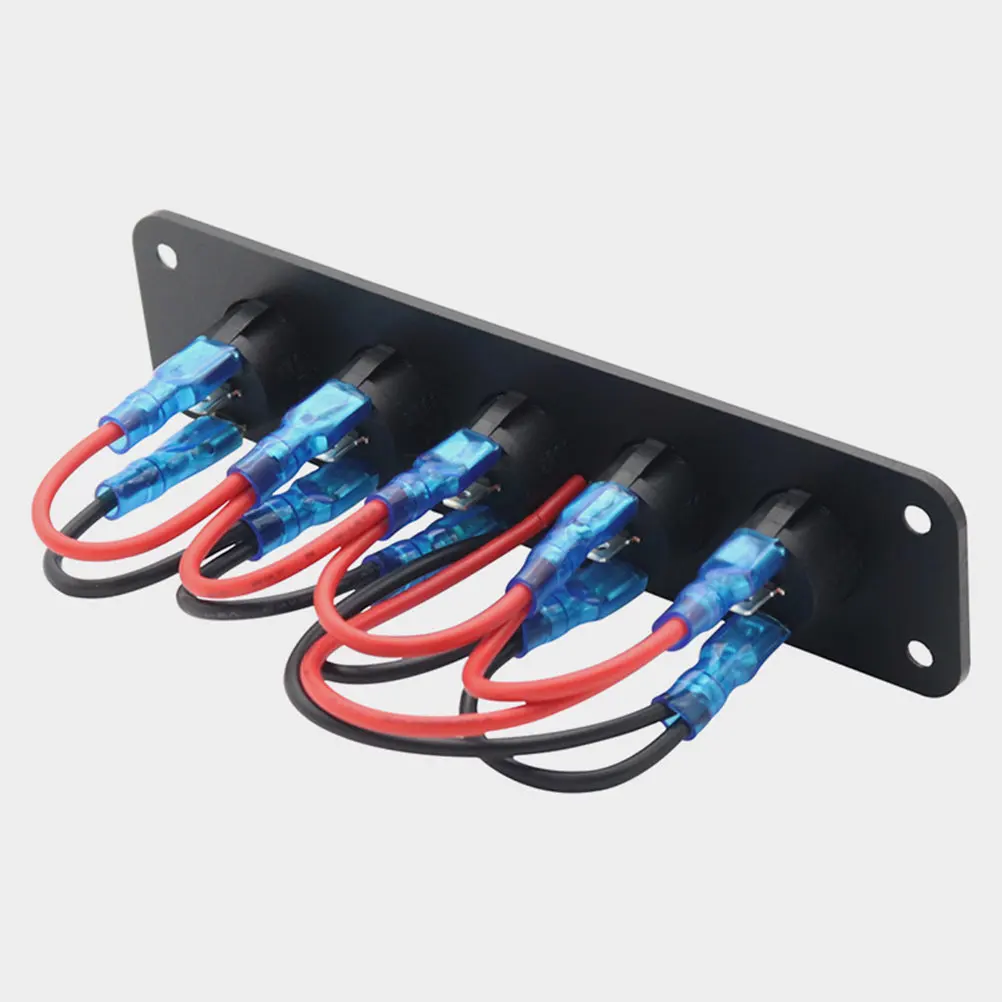 

5-клавишная панель с подсветкой 12В для автомобиля, лодки, фургона, грузовика, морского транспорта, индикаторная, с подсветкой, аксессуары для панелей