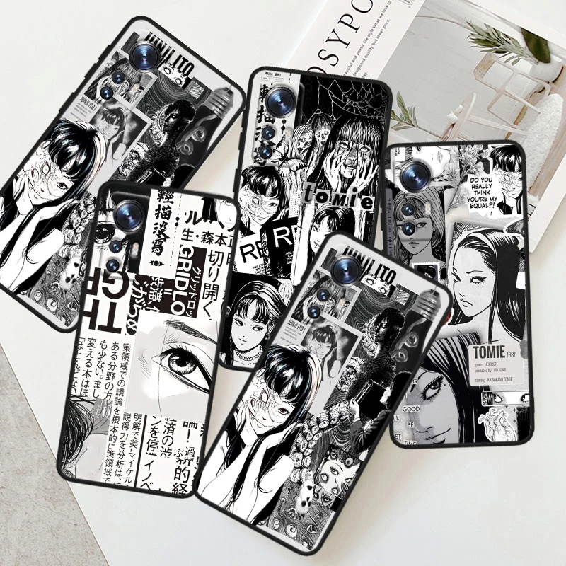 Tomie Kawakami Anime For Xiaomi Mi 14 13 12T 12S 12X 12 11i 11X 11T 11 Ultra Lite Pro Soft Silicone Black Phone Case