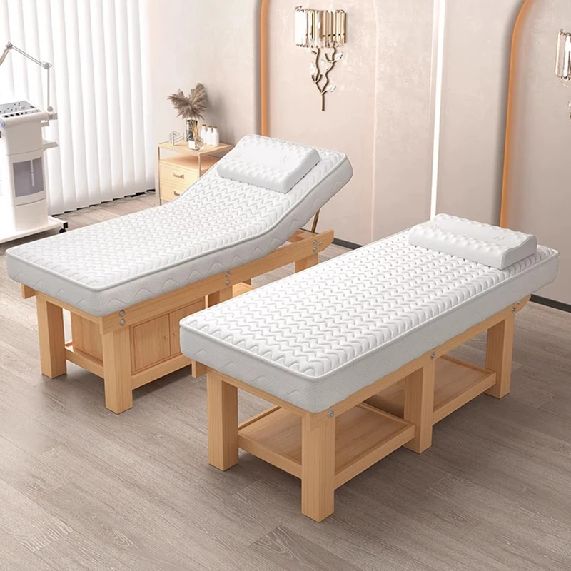 Body Wooden Full Massage Chairs Comfort Tattoo Lash Cosmetic Bed Pedicure Mattresses Camas Portatil Massage Furniture MQ50MB