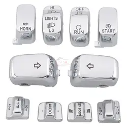 10 pcs Motorcycle Accessories Hand Control Switch Cap Button Cover For Harley Touring Ultra Classic Electra Glide FLHTCU 96-13