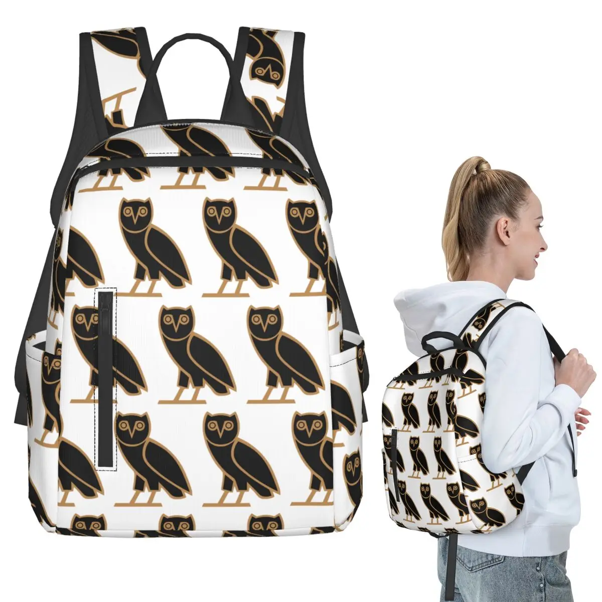

October's Very Own Drake's Owl Backpack Student BookBag Kids School Bag Laptop Shoulder Bags Boys Girls