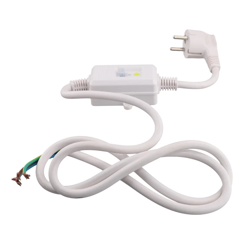 New Tech FI Circuit Breaker Socket Residual Current Circuit Breaker Plug With Cable,Personal Protection Adapter EU Plug