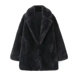 Women's Clothing, Women's Artificial Fur Effect Coat, Jacket