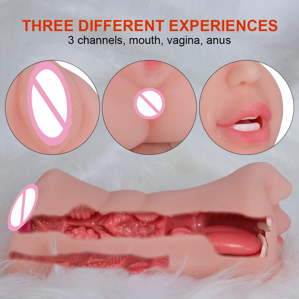 1/2/3 in 1 Real Pocket Pusssy for Men Soft TPE Artificial Vagina Anal Male Masturbator Cup Confidential Delivery Adult Sex Toys view 6