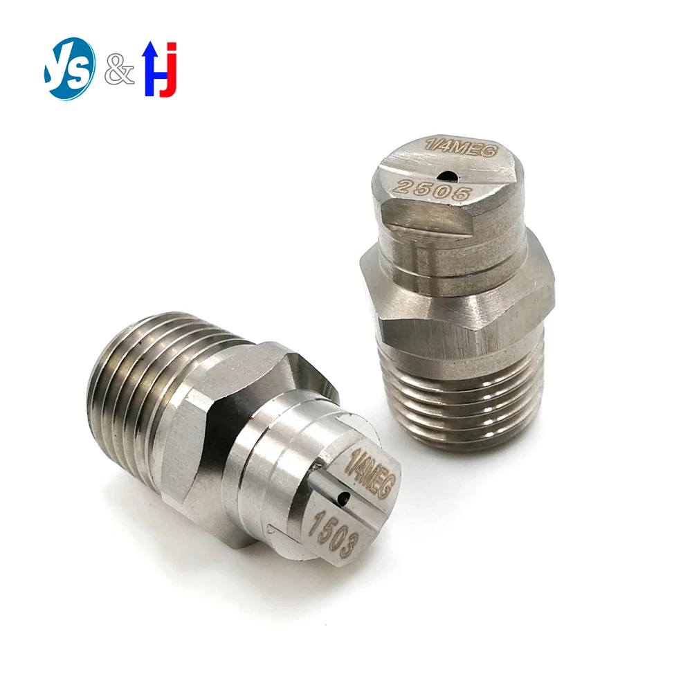 Industrial Clean Wash Nozzle, Road Sweeper Spray, High Pressure MEG, HVV, CC Jet, Flat Fan, 0, 15, 25, 40, 50, 65 Degree 1/4\