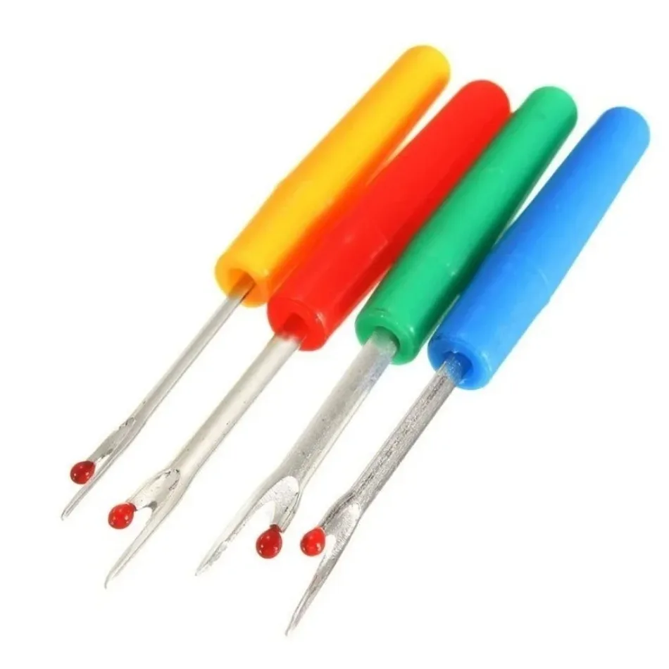 4pcs X Plastic Handle Seam Stitch Ripper Unpicker Thread Cutter Sewing Tool