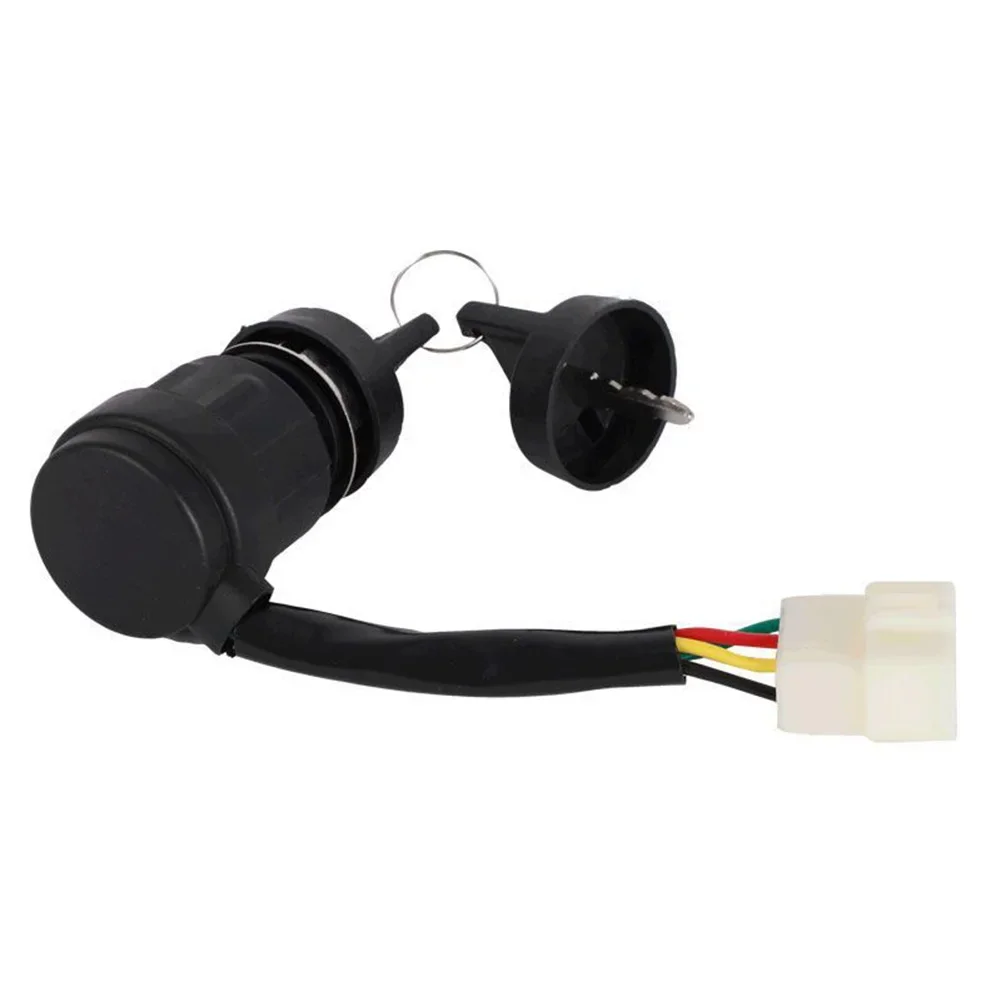

Assembly Ignition Switch 5 Pins 5 Wire ABS Plastic metal Accessory Black Easy To Install On Off Switch With Keys