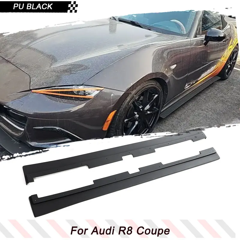 PU Black Primer Side Skirts Extensions for Mazda MX5 MX-5 ND 4th 2016-2024 Car Door Bumper Apron Lip Tuning Parts Side Skirts