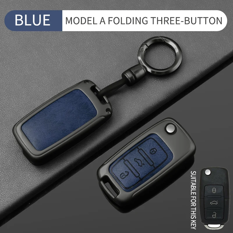 Leder-Autoschlüsselhülle aus Legierung für VW Volkswagen Polo Tiguan Passat B5 B6 B7 Golf 4 5 6 MK6 Jetta Lavida Zubehör – Detail 20